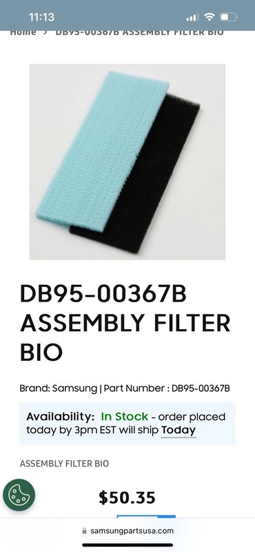 Samsung DB95-00367B Assembly Filter Bio MINI SPLIT UNIT gallery