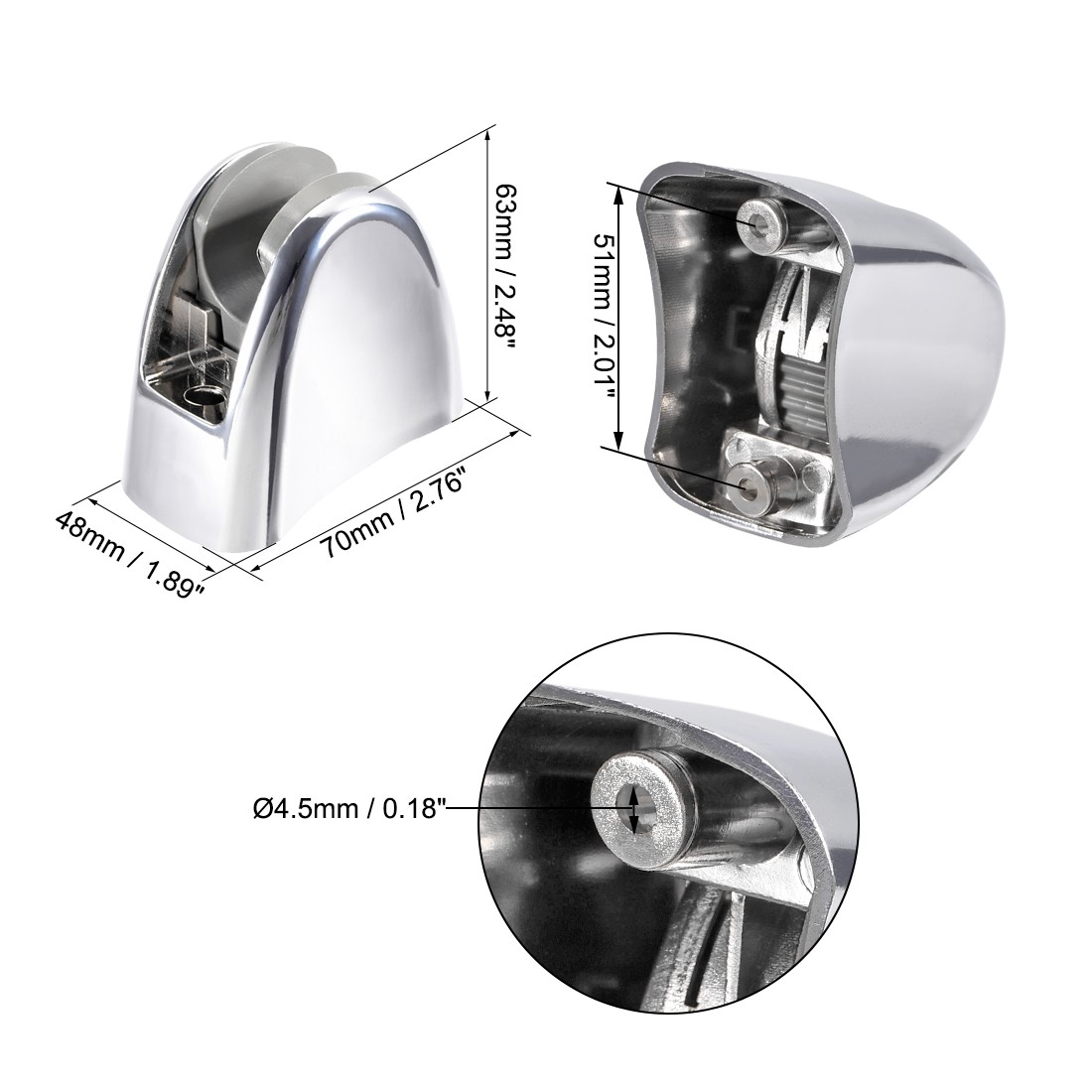 Shower Head Holder Adjustable ABS Wall Mount Handheld Shower Bracket Silver Tone gallery