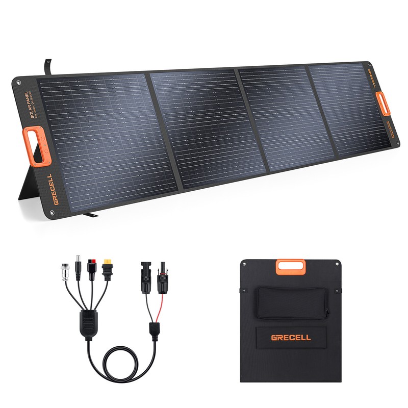 200W Portable Solar Panel for Power Station Foldable Solar Charger w/4 Kickstand gallery