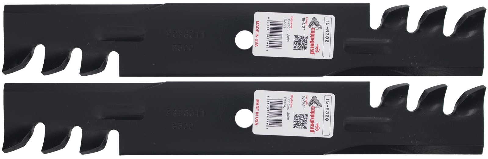 2 Rotary® 6300 Mower Blades for Bad Boy® Bunton® Hustler® Scag® 32" 48" Deck gallery