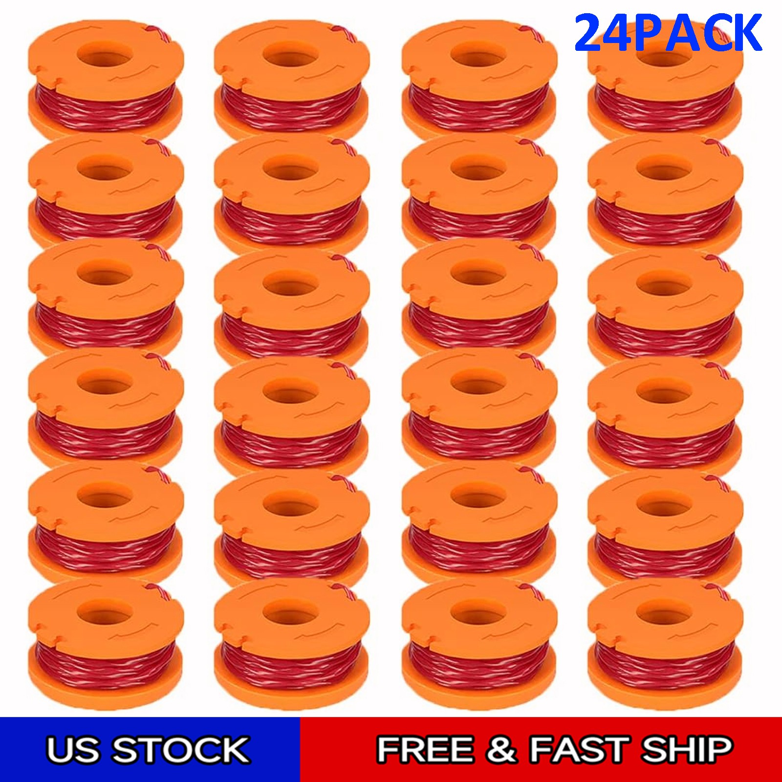 24Pcs WA0010 Spool Line10ft for WORX WG160 WG162 WG163 WG163.9 WG165 WG166 WG167 gallery