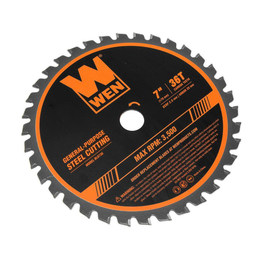 7 In. 36-Tooth Carbide-Tipped Professional Saw Blade for Steel Cutting gallery