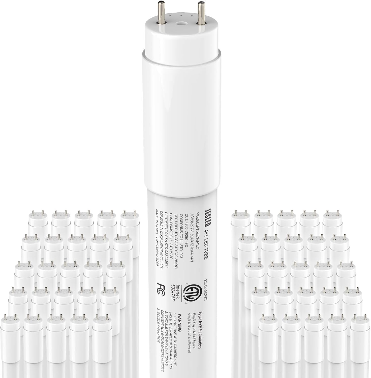 10-50 Pack T8 LED Tube Bulbs 5000K 4 Foot G13 4FT LED Shop Lights 14W F32T8 Lamp gallery