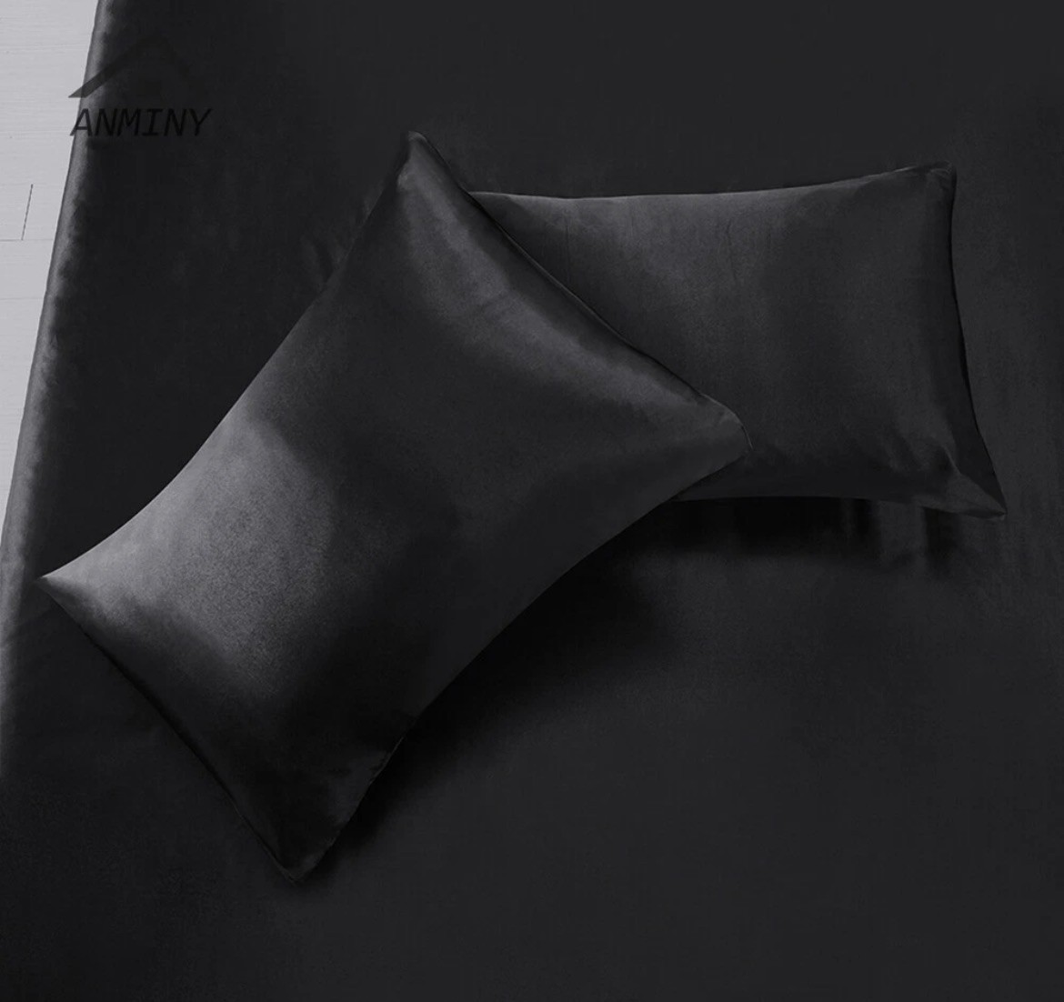 4 Pcs Smooth Satin Silk Sheet Set Deep Pocket Bed Sheet Wrinkle Fade Resistant gallery