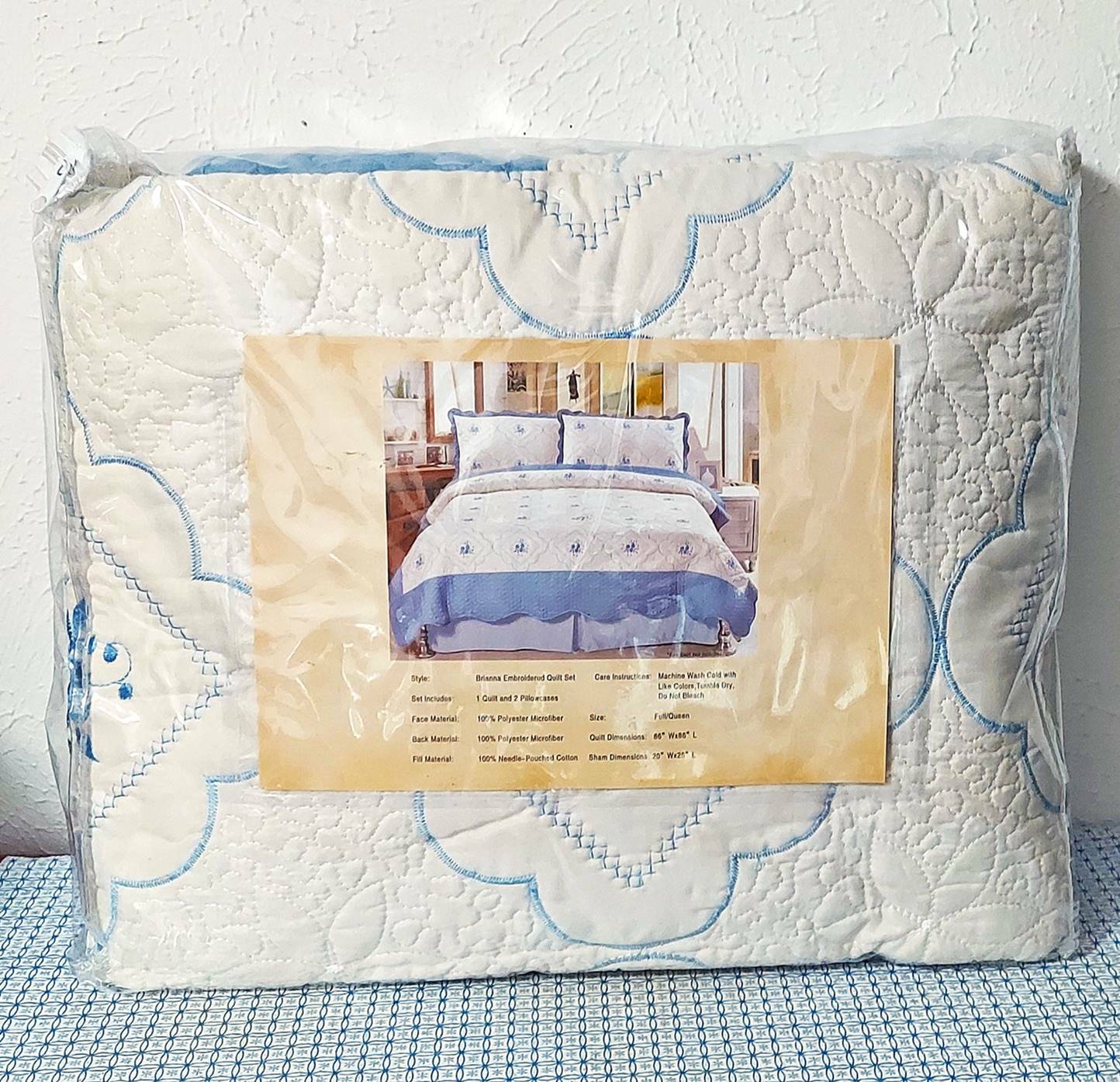 【NEW】LAVISH HOME BRIANNA EMBROIDERED QUILT 3 PC. SET - FULL/QUEEN, MULTICOLOR gallery