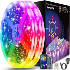 Keepsmile 100ft Led Strip Lights (2 Rolls of 50ft) 100FT, Multicolor
