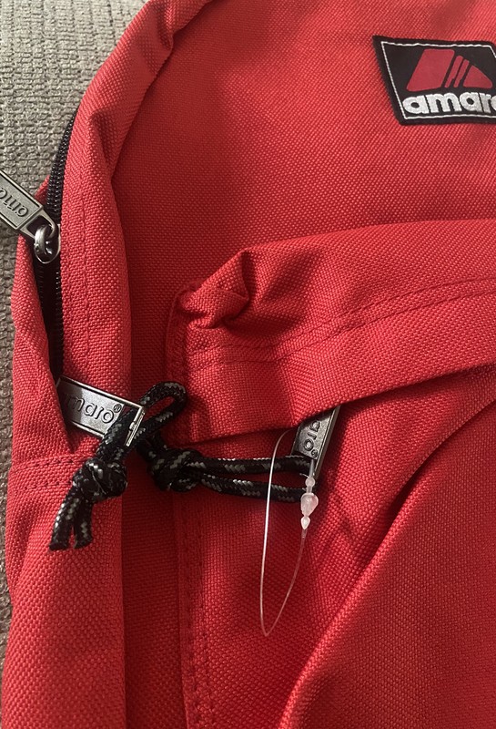 Amaro Red Backpack Two Pocket. 2