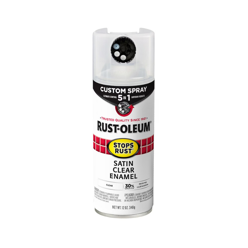 6Pack Clear, Rust-Oleum Stops Rust Custom Sprays 5 in 1 Satin Spray Paint, 12 oz gallery