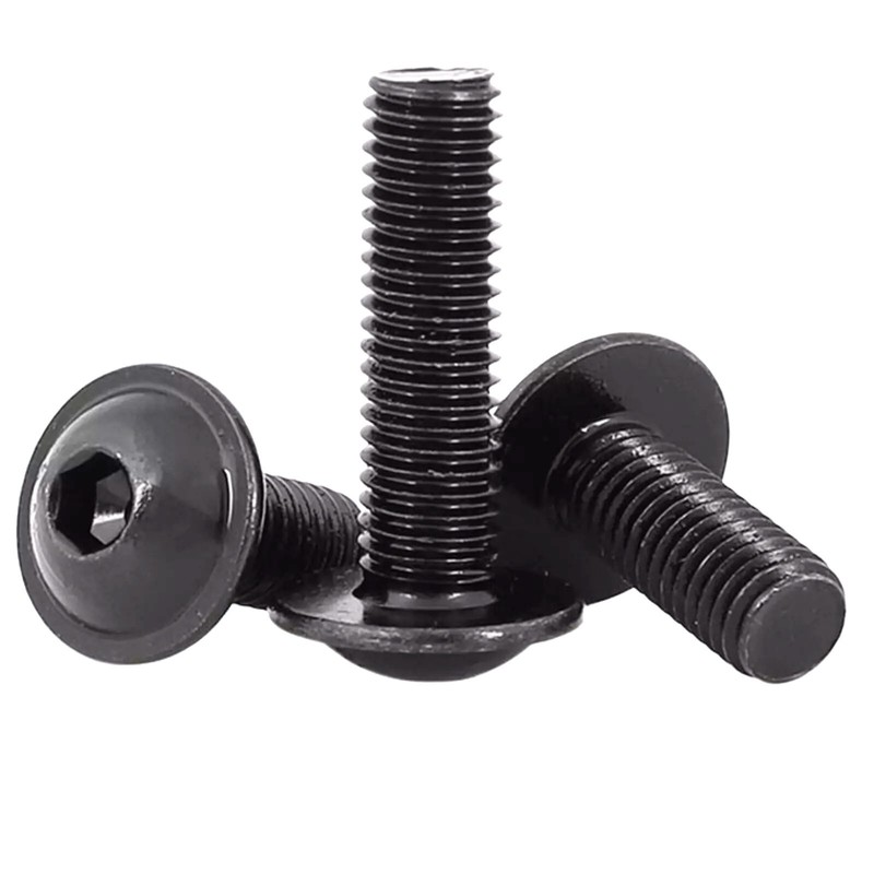 M3 M4 M5 M6 M8 SOCKET FLANGE BUTTON HEAD SCREWS HIGH TENSILE BLACK ALLEN BOLTS gallery