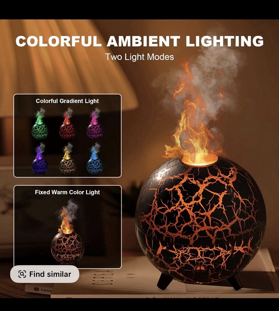 Colorful Lighting Function,No Water auto-Off, Home Essentials, Scent Di (white)