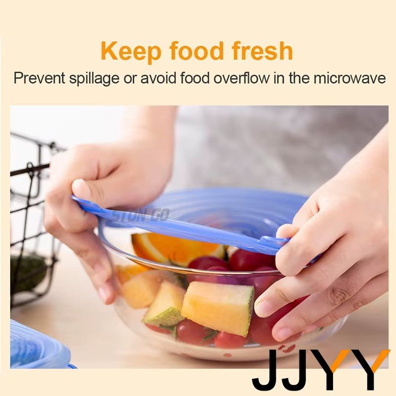 Silicone Stretch Lids Reusable Universal round Square Silicone Food Wrap Bowl Po gallery