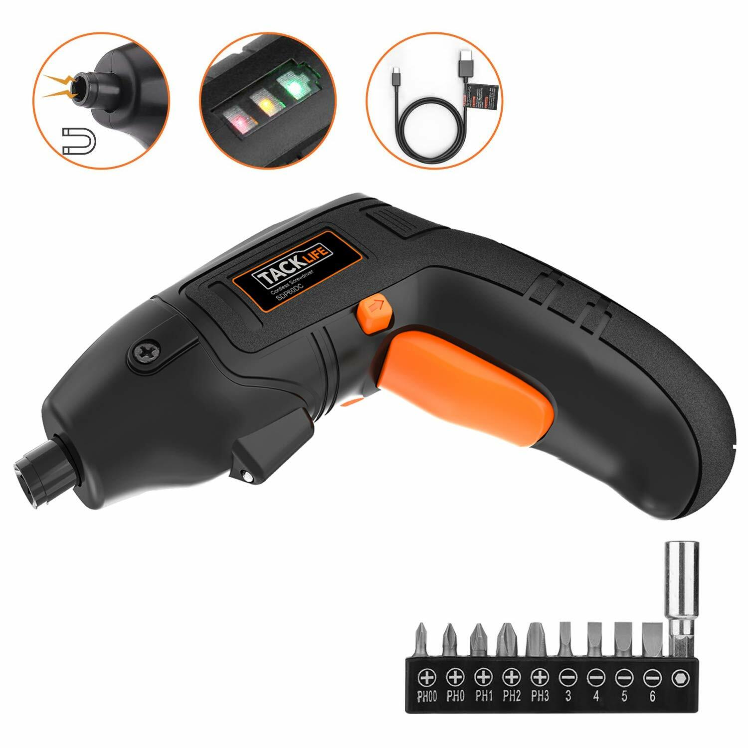 Electric Screwdriver, Tacklife Cordless Screwdriver Rechargeable 1500 mAh Li-on gallery