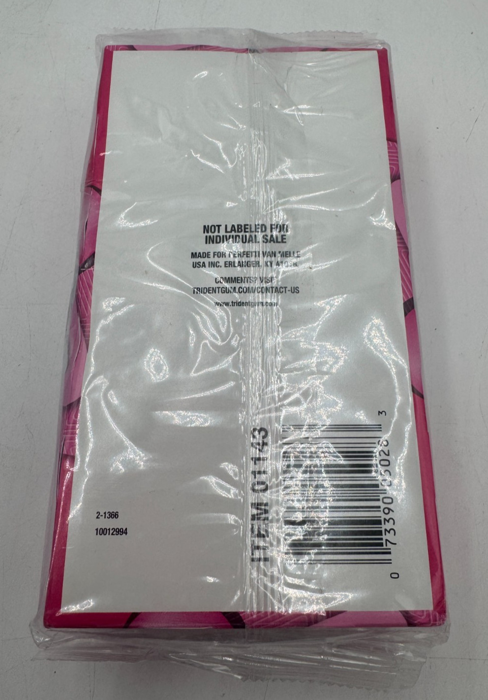 Trident Bubblegum Sugar Free Gum, 12 Packs of 14 Pieces, BB: 07/2027 gallery