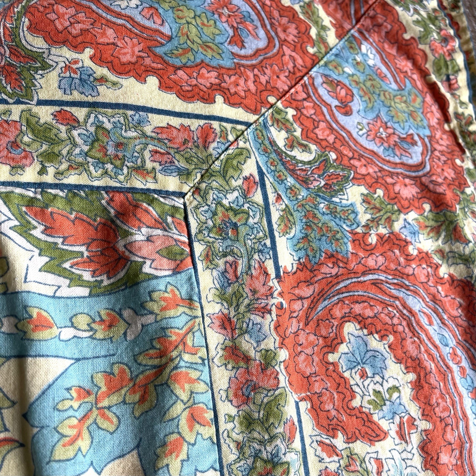 April Cornell Now Designs Rectangle Paisley Table Cloth Coral Yellow 84x120” gallery