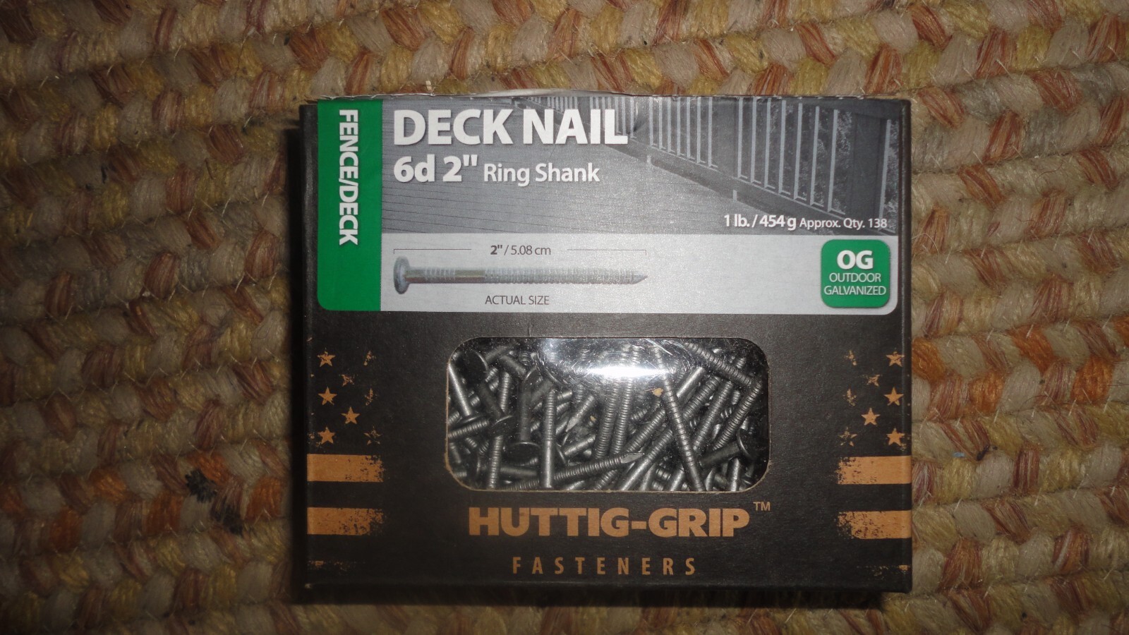 Huttig-Grip 6d 2 inch ring shank galvanized fence /deck nails 5 pounds gallery