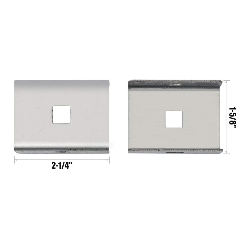 2 Set Box Rail Hanger Kit Exterior Barn Door Hardware 225 lbs Load Zinc gallery