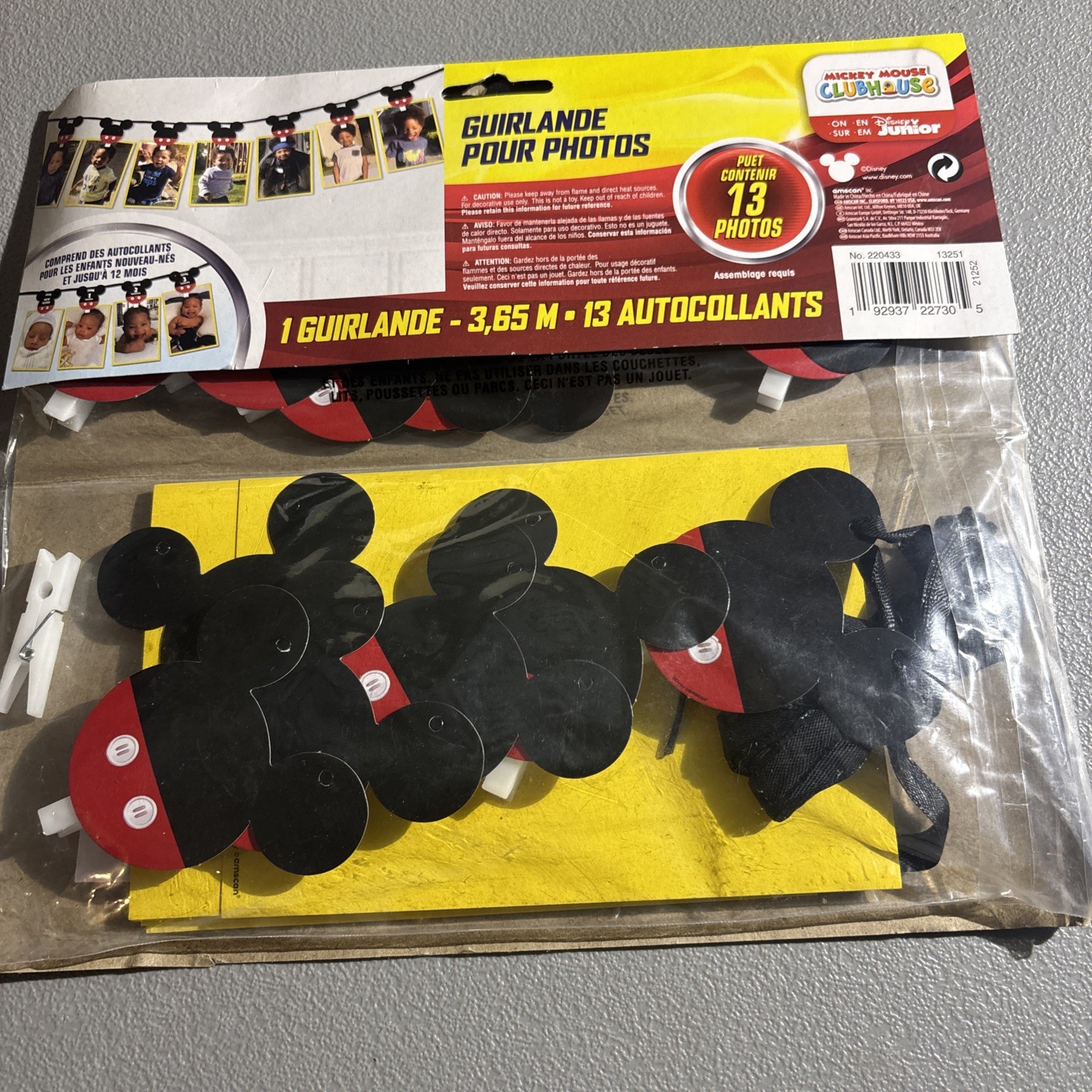 Disney Junior Mickey Mouse Photo Garland for 13 photos NEW! 1st Birthday Decor gallery