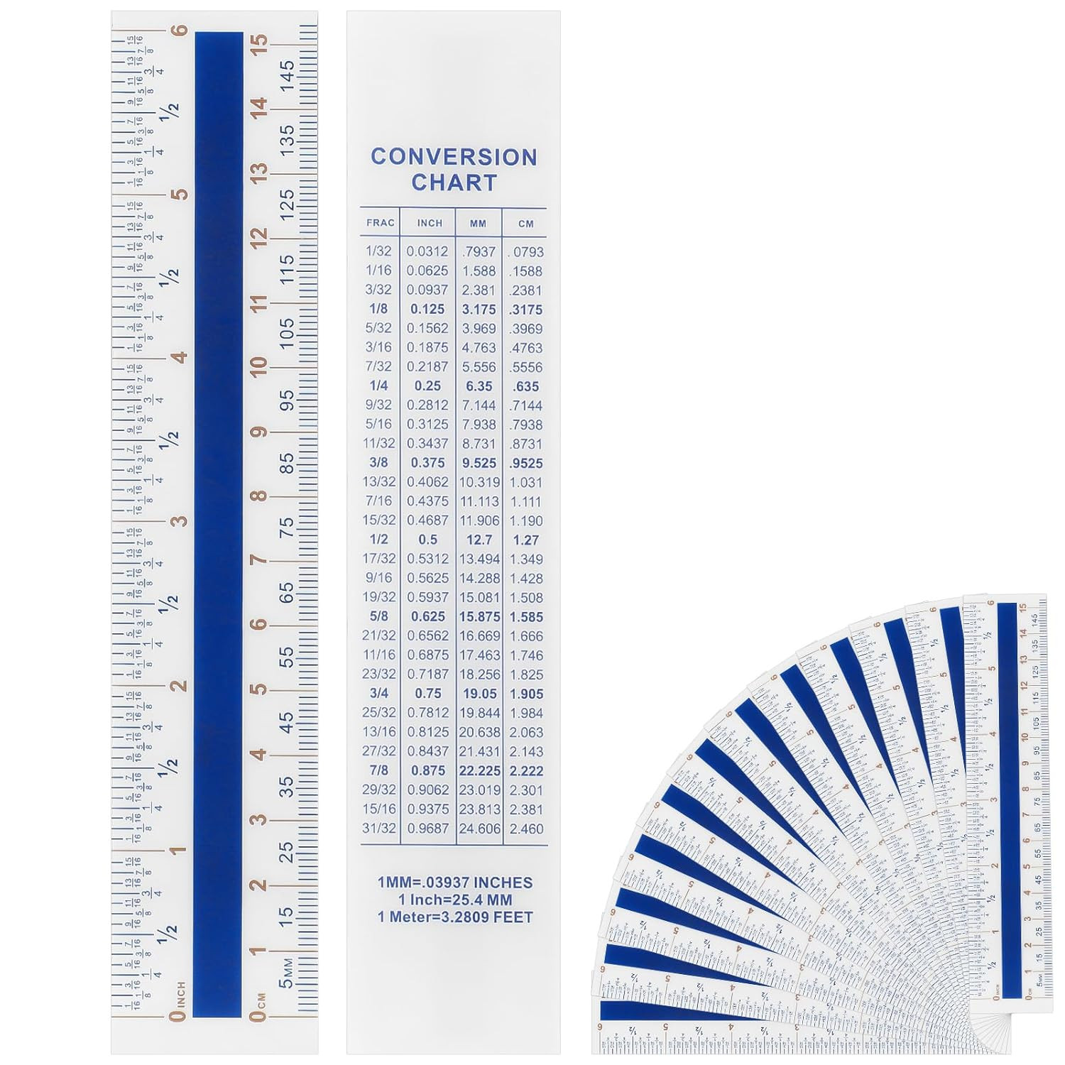 12 Pack 15cm Bendable Plastic Rulers with Clear Markings and Conversion Chart gallery