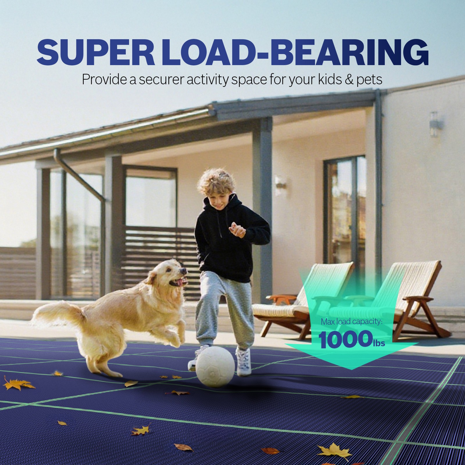 ColourTree Inground Pool Safety Cover, Rain Permeable & Triple Stitched gallery