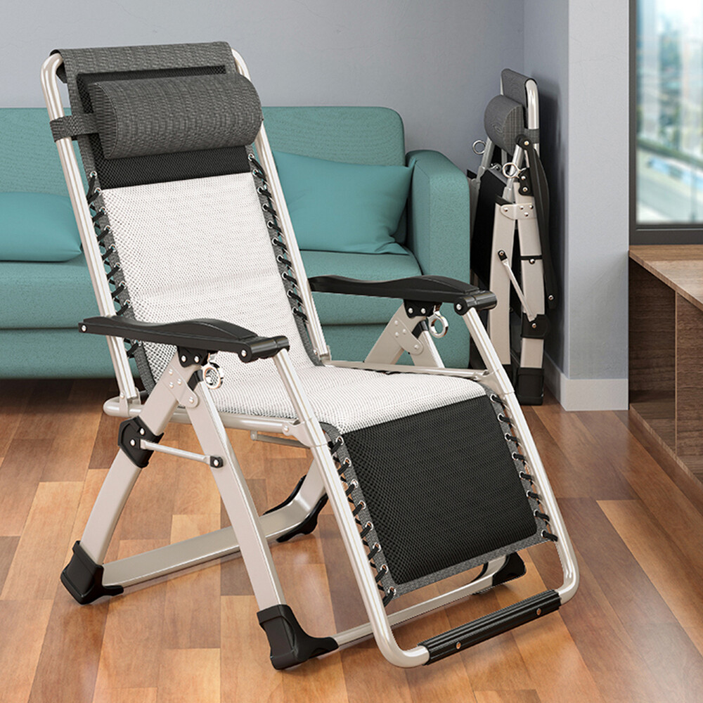 NAIZEA Adults Foldable Zero Gravity Chair Reclining Lounge Chairs w/Headrest gallery