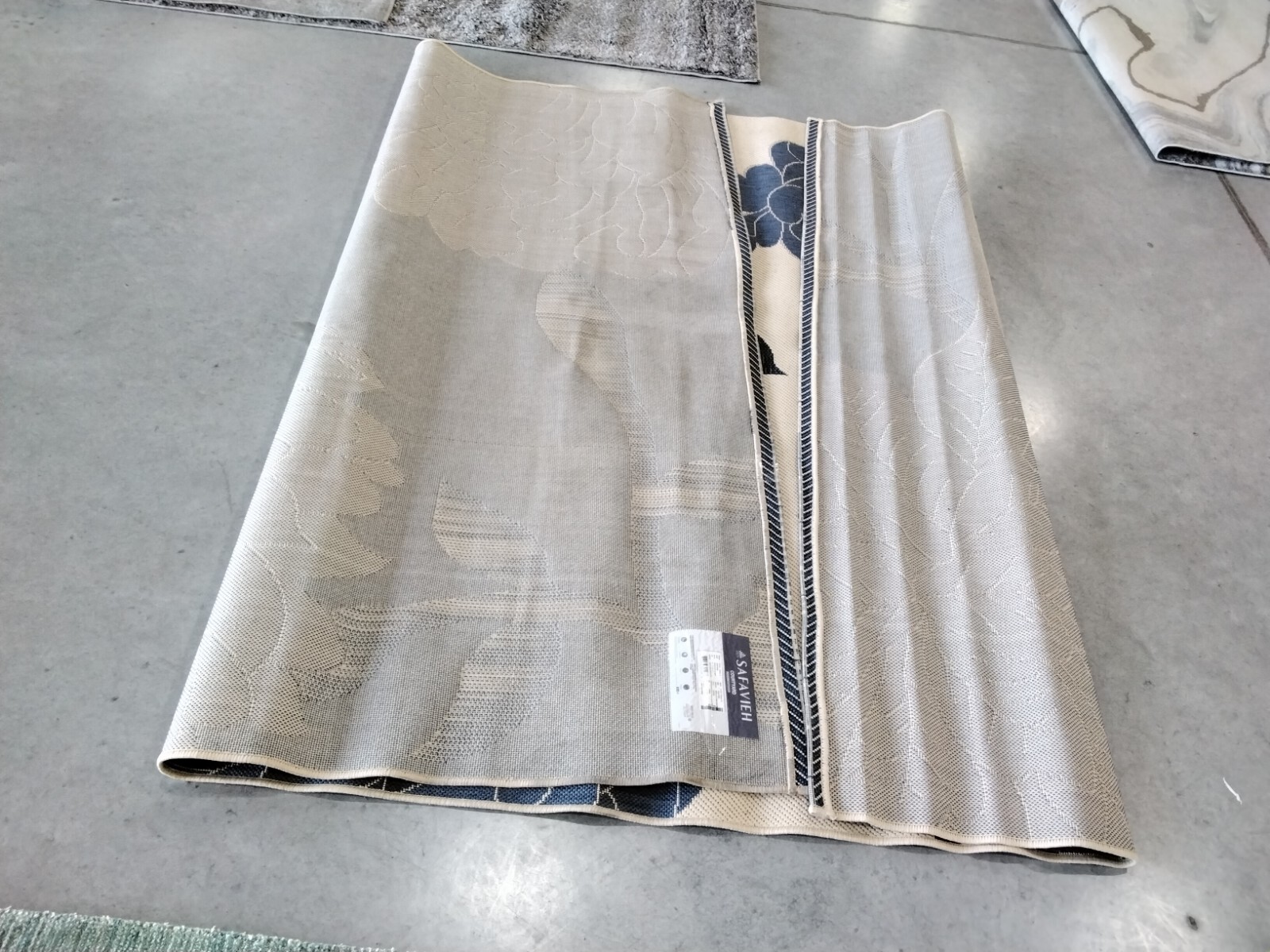 BEIG / BLU 6'-7" X 9'-6" Back Stain Rug Reduced Price 1172742439 CY7321-233A25-6 gallery