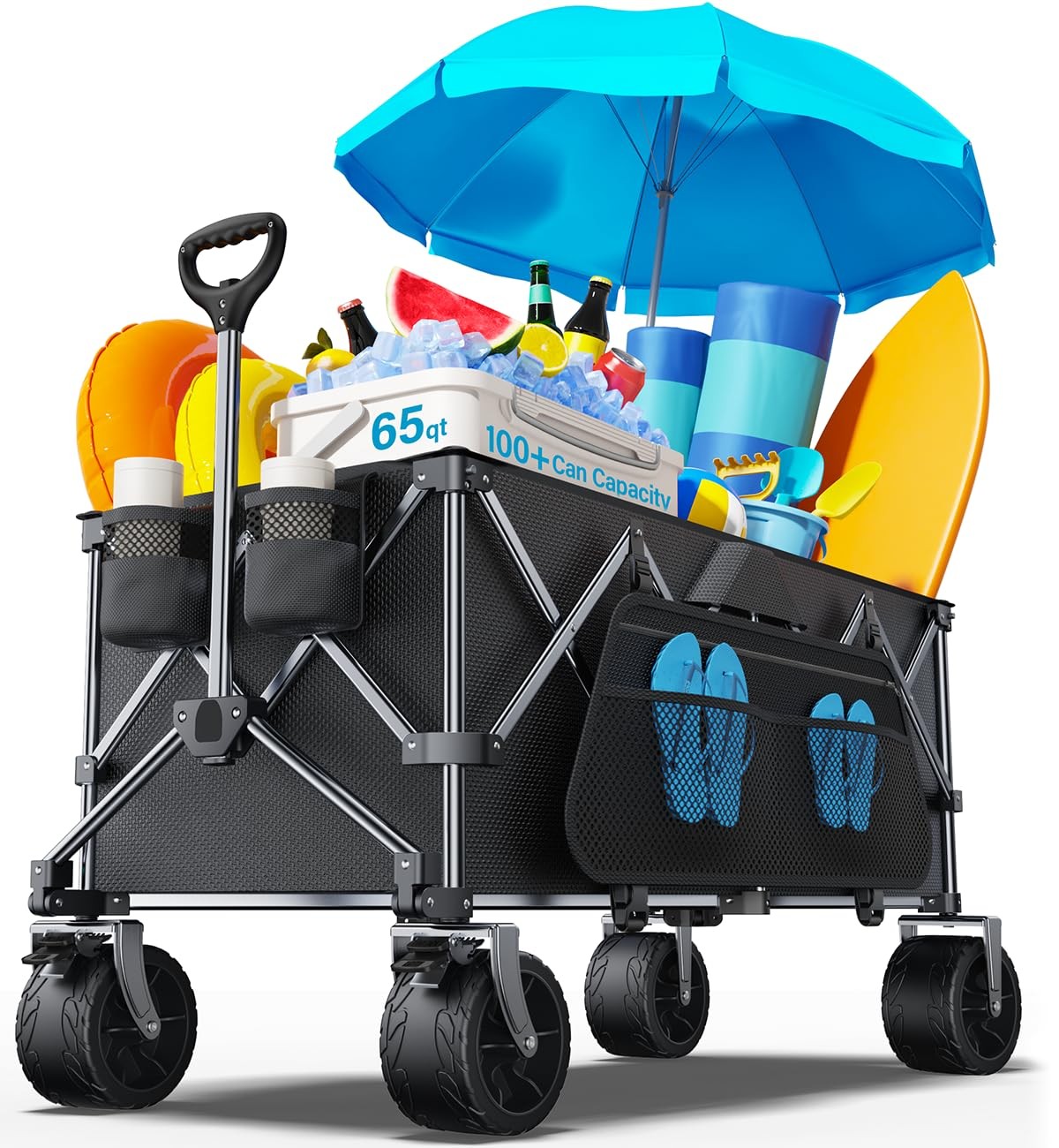 everyfun Pro Collapsible Wagon, 440 lbs Foldable Utility Wagon Cart gallery