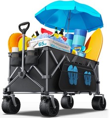 everyfun Pro Collapsible Wagon, 440 lbs Foldable Utility Wagon Cart