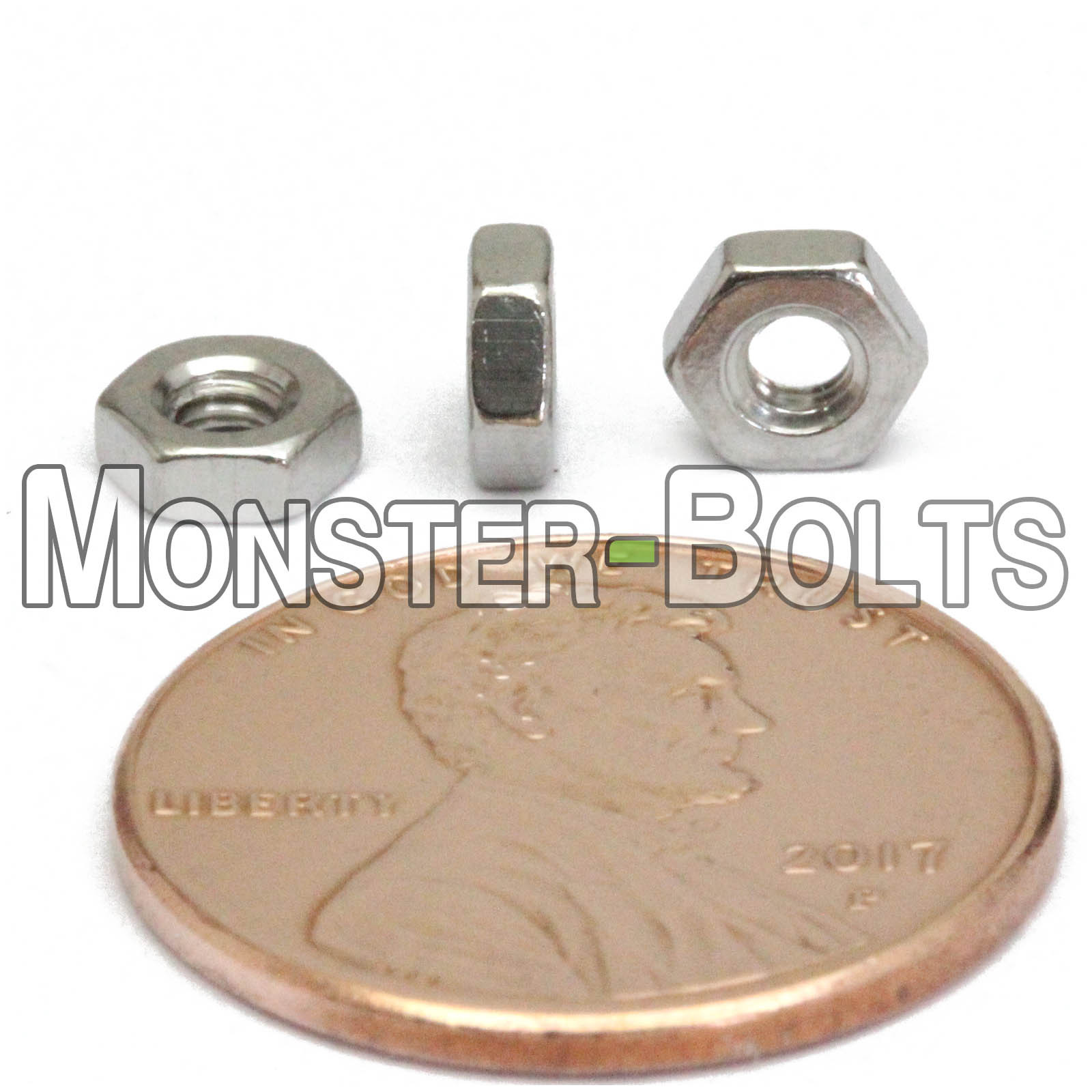 M2.5-0.4 / 2.5mm - Qty 10 - Metric Hex Nuts DIN 934 A2 Stainless Steel Coarse gallery