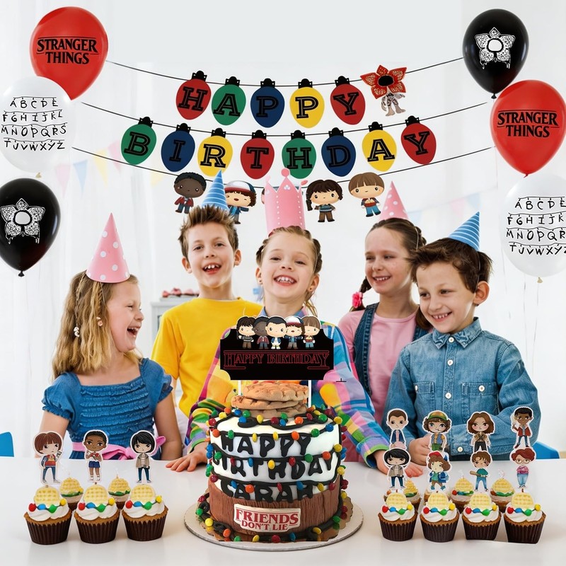Stranger Things Party Decorations Birthday Party Supplies Set Cute Cartoon gallery