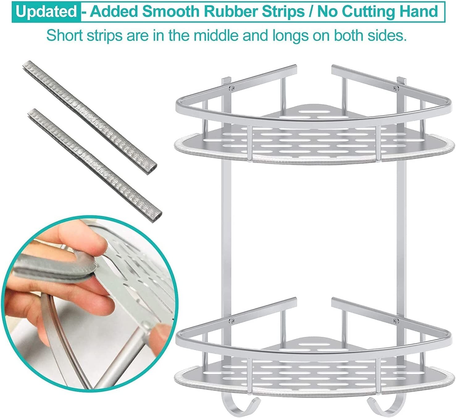 Shower Caddy Shelf Bathroom Corner Bath Rack Storage Holder Organizer gallery