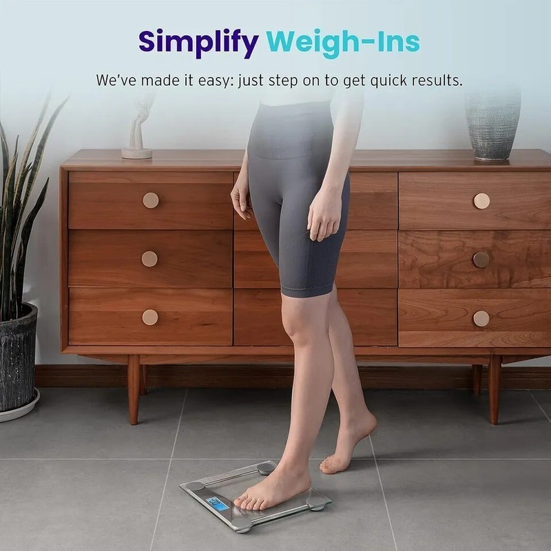 Bathroom Scale Weight Digital Large LCD Backlight Display Tempered Glass 400 lbs gallery