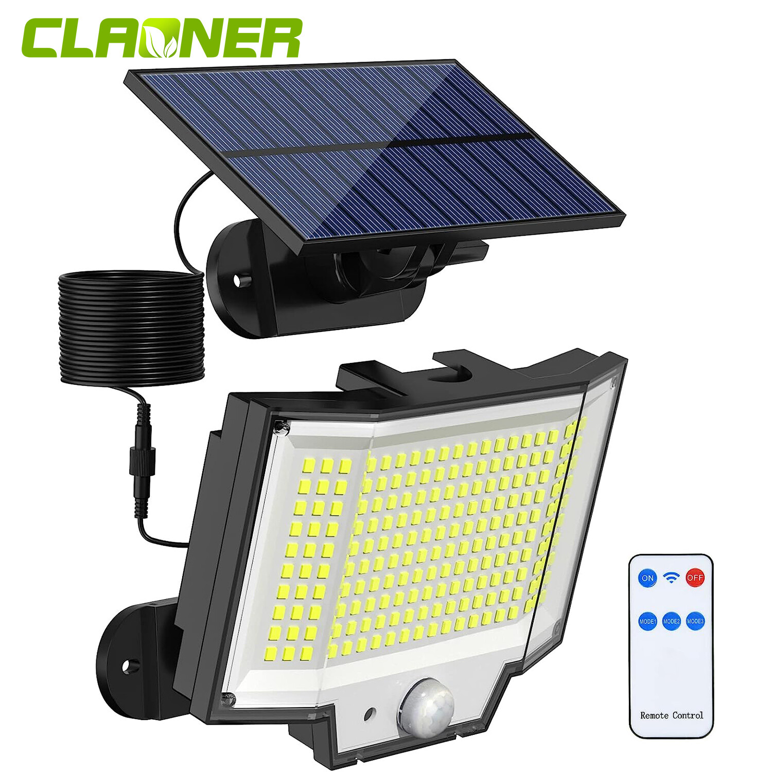 CLAONER 6000W Solar Lights Outdoor Garden Yard Motion Sensor Security Wall Lamp gallery