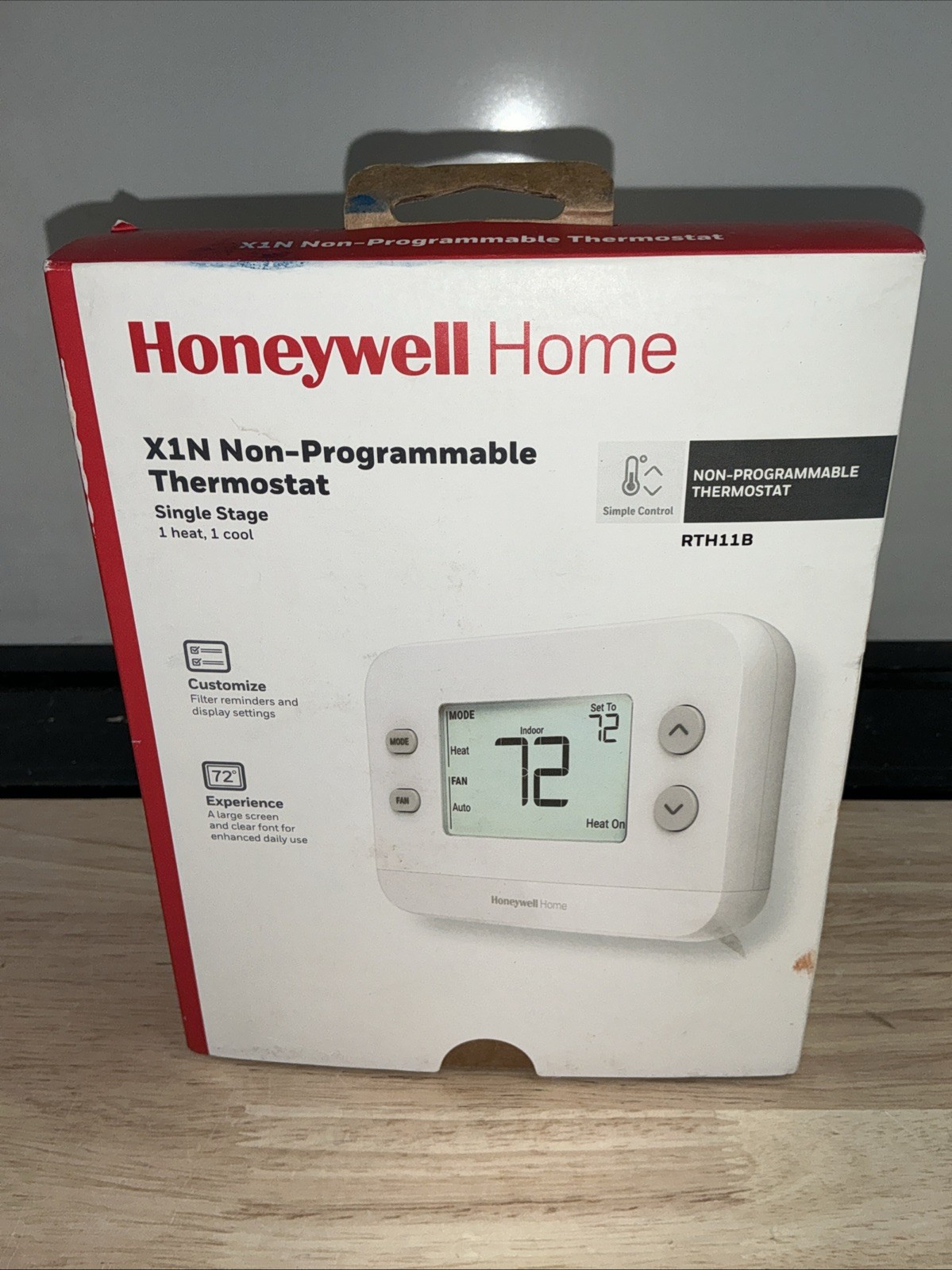 Honeywell Home X1N Non-Programmable Thermostat, Single-Stage, 1-Heat/1-Cool gallery