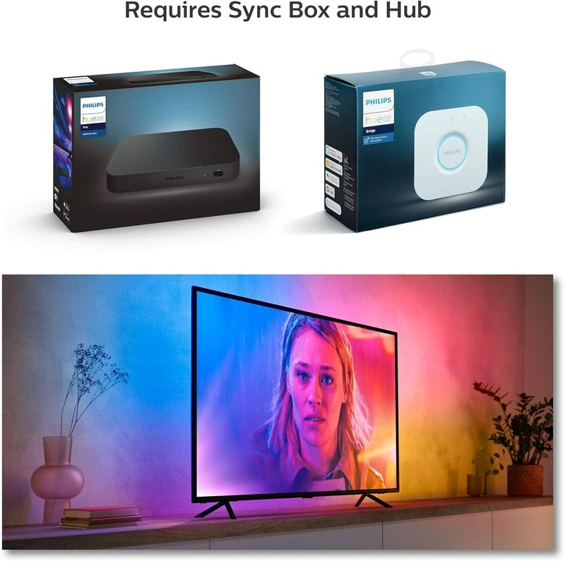 Philips Hue Play Gradient 55" Smart TV Light Strip Sync with TV, Music, Gaming gallery