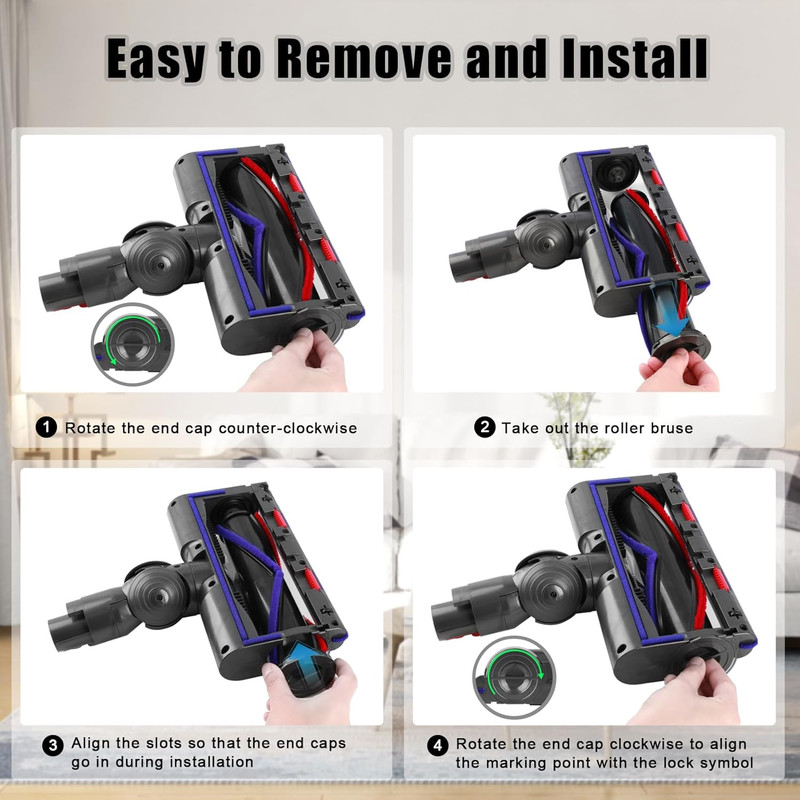 Replacement Direct Drive Vacuum Head for Dyson V7 V8 V10 V11 V15 SV10 SV12 SV14 gallery