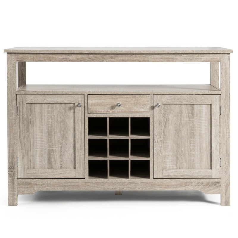 Buffet Server Sideboard Wine Cabinet Console Table Grey Home gallery