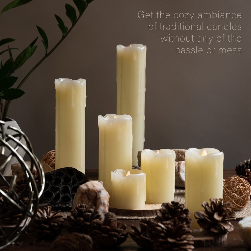Halloween 6pc LED Timer Flameless Candles Flickering Wax Timer, Battery included gallery