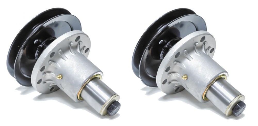 2 Spindle Assemblies W/ Pulleys (6-1/2" OD) for Exmark 103-3200 103-8075