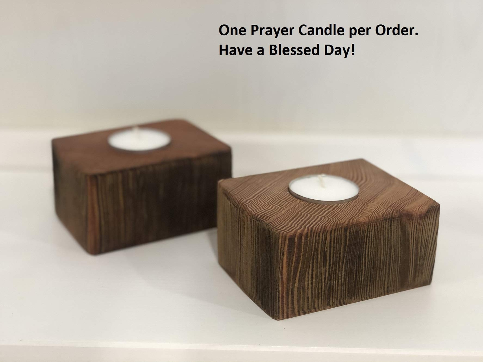 Reclaimed Barn Wood Prayer Candle gallery