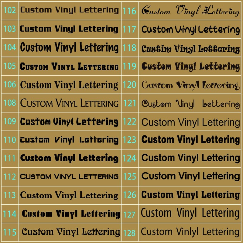Personalized Decal Customized Sticker Vinyl Lettering Numbers Name Business gallery