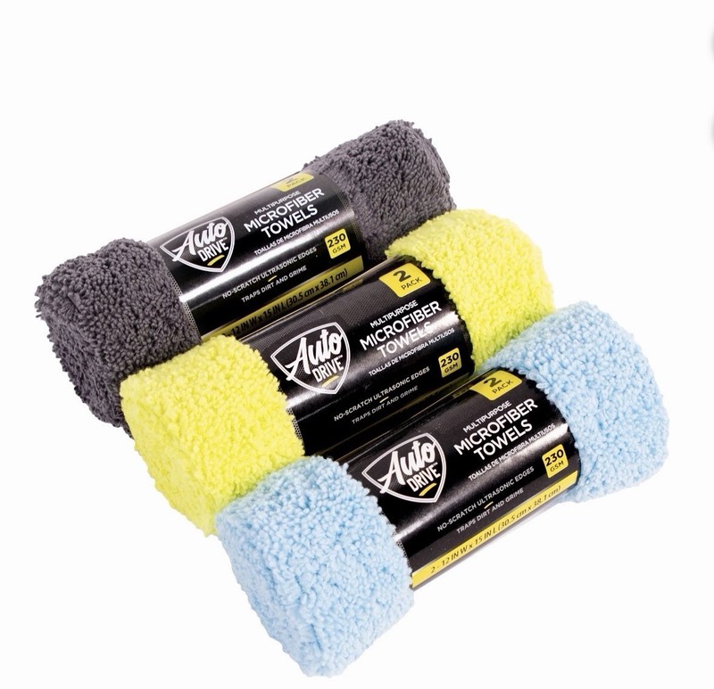 2 pack Auto Drive Microfiber MultiPurpose Cleaning Towels,2 pack,Assorted Colors gallery