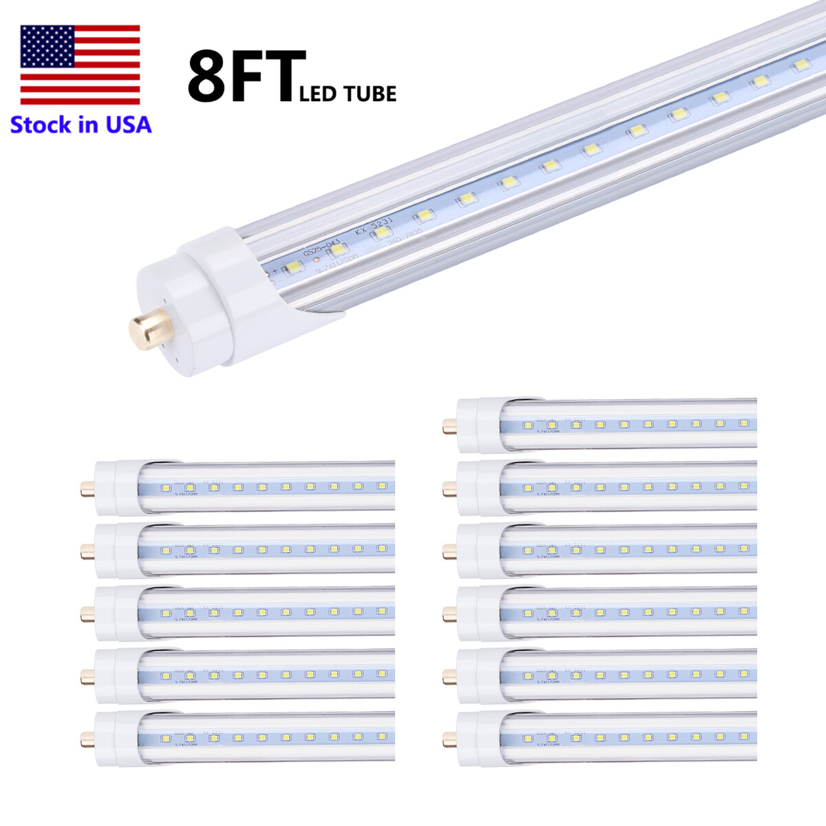 8' T8 LED Tube Light 8FT FA8 Single Pin 45W 8Feet LED Warehouse Shop Light Bulb gallery