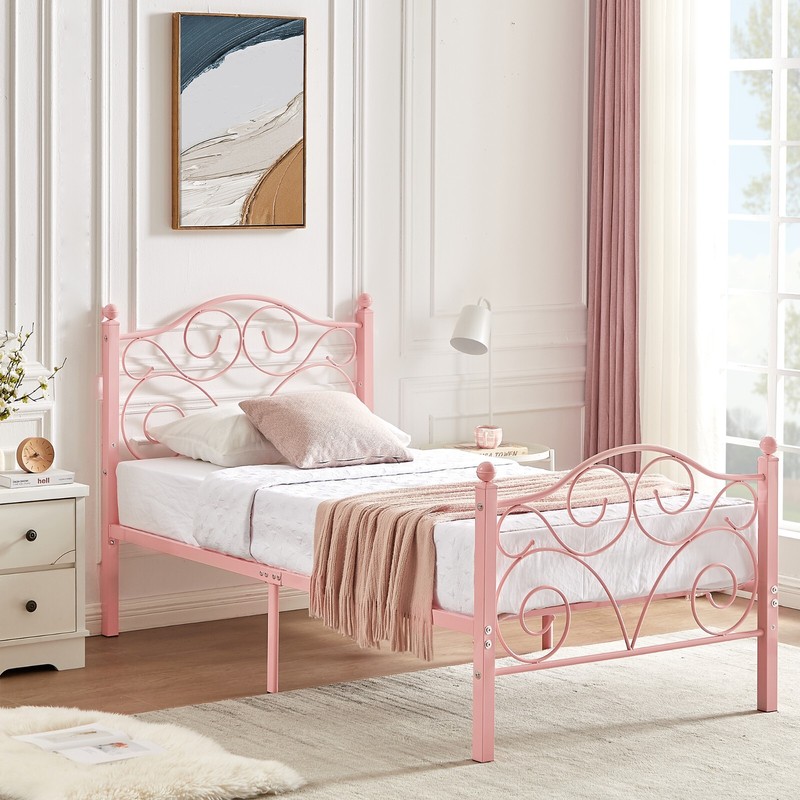 Metal Bed Frame Twin/Full/Queen Size with Headboard Under Bed Storage Steel Slat gallery