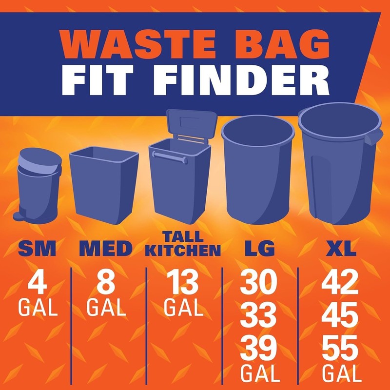 Hefty Ultra Strong Large Trash Garbage Bags 30 Gallon, 25pc Pine Breeze gallery