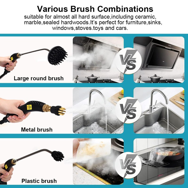 Handheld High Temp Steam Cleaner High Pressure Household Cleaning Machine 2500W gallery