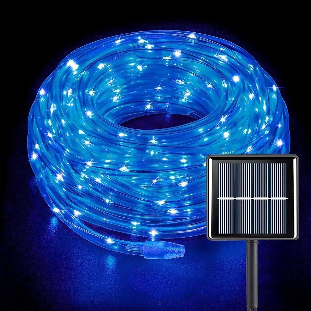 39FT Solar Rope Lights Outdoor Waterproof LED PVC Tube Fairy String Light Garden gallery