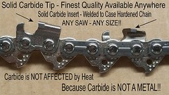 SOLID CARBIDE Chainsaw 0.325″ 0.063″ ANY LENGTH – NO *Coated* Junk – SEE VIDEO