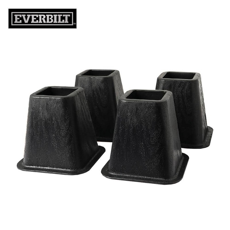 6 in. Black Bed Risers (4-Pack) gallery