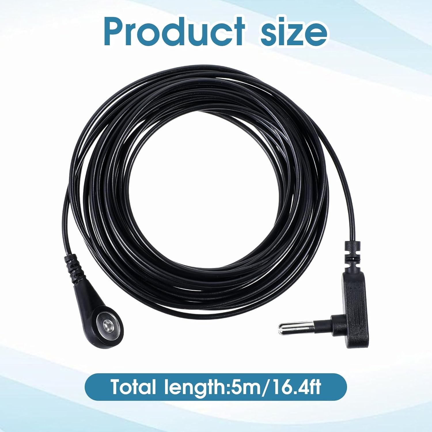 1pcs Grounding Mat Replacement Cord 15ft Black Cable for All Grounding Sheets gallery