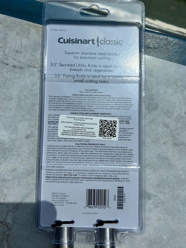 Cuisinart Classic Two Piece Knife Set 5.5" Utility & 3.5" Paring New gallery